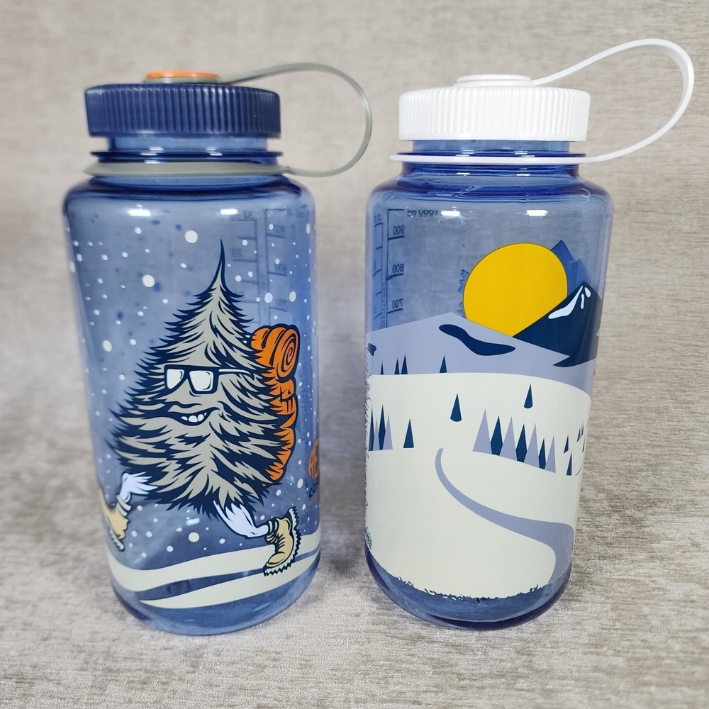 REI Brand Winter Mountain Tree Hiking Nalgene 32oz Lot of 2